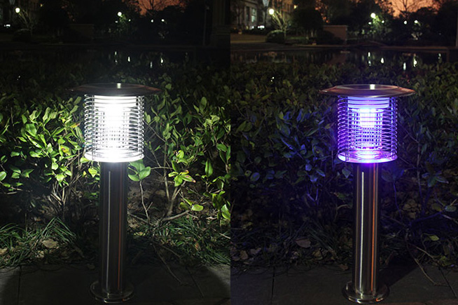 尚科LED戶外滅蚊燈照明和誘蚊效果圖