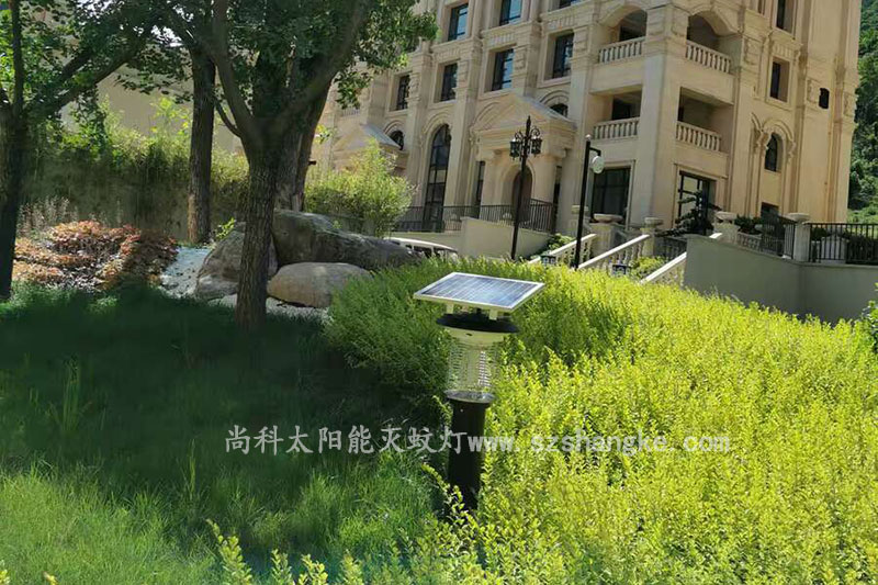 浙江溫州高檔小區太陽能室外殺蚊燈效果圖片